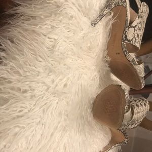 Vince Camuto Shoes - Vince Camuto open toe snake skin heels Vince Camuto Shoes - Vince Camuto open toe snake skin heels